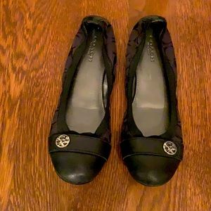Coach New York Black Ballet Slippers